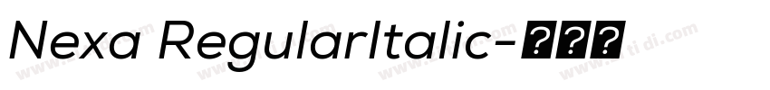 Nexa RegularItalic字体转换